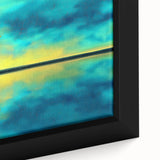 Close-up of a framed canvas featuring vibrant abstract floral designs in pastel colors, showcasing intricate brushstrokes and textures that enhance visual appeal. Perfect for modern home decor.