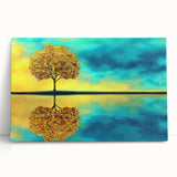 Abstract floral design on stretched canvas featuring vibrant colors and intricate patterns, leaning against a neutral background, ideal for modern home decor.