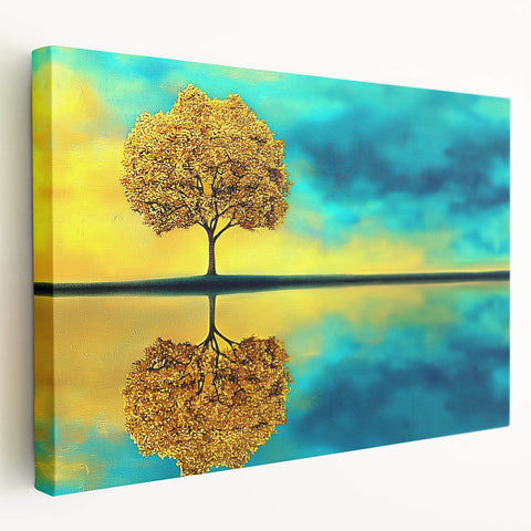 Abstract floral design on stretched canvas, showcasing vibrant colors and intricate patterns. The side view highlights the canvas's depth and texture, perfect for modern home decor.