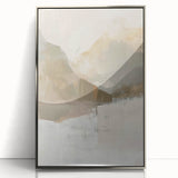 Framed abstract minimalist wall art with silver accents, showcasing a contemporary design that enhances modern decor, perfect for living spaces and offices.
