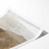 Abstract minimalist wall art print showcasing soft pastel colors and geometric shapes, rolled and secured in a protective tube for easy display. Perfect for modern decor.