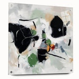 Colorful Abstract Wall Art – Bold Black and Green Modern Canvas
