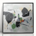 Colorful Abstract Wall Art – Bold Black and Green Modern Canvas