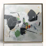 Colorful Abstract Wall Art – Bold Black and Green Modern Canvas