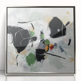 Colorful Abstract Wall Art – Bold Black and Green Modern Canvas