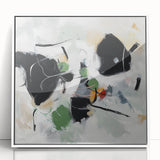Colorful Abstract Wall Art – Bold Black and Green Modern Canvas