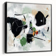 Colorful Abstract Wall Art – Bold Black and Green Modern Canvas