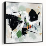 Colorful Abstract Wall Art – Bold Black and Green Modern Canvas