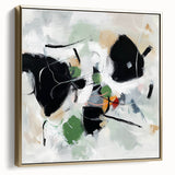 Colorful Abstract Wall Art – Bold Black and Green Modern Canvas