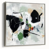 Colorful Abstract Wall Art – Bold Black and Green Modern Canvas