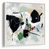 Colorful Abstract Wall Art – Bold Black and Green Modern Canvas