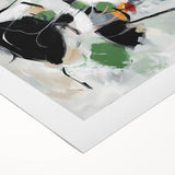 Colorful Abstract Wall Art – Bold Black and Green Modern Canvas