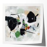 Colorful Abstract Wall Art – Bold Black and Green Modern Canvas