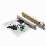 Colorful Abstract Wall Art – Bold Black and Green Modern Canvas