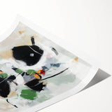 Colorful Abstract Wall Art – Bold Black and Green Modern Canvas