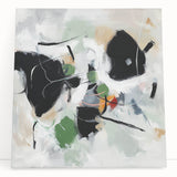 Colorful Abstract Wall Art – Bold Black and Green Modern Canvas