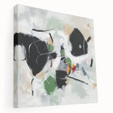 Colorful Abstract Wall Art – Bold Black and Green Modern Canvas