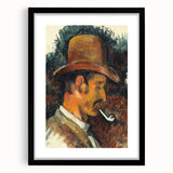 Impressionist Portrait - Man with Pipe by Cézanne Wall Art Print