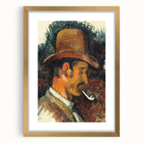 Impressionist Portrait - Man with Pipe by Cézanne Wall Art Print