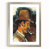 Impressionist Portrait - Man with Pipe by Cézanne Wall Art Print