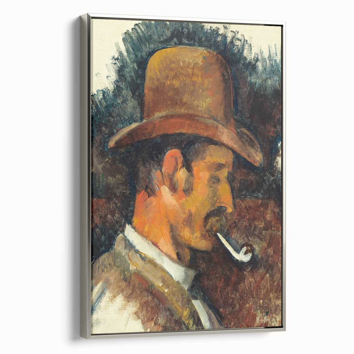Impressionist Portrait - Man with Pipe by Cézanne Wall Art Print