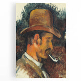 Impressionist Portrait - Man with Pipe by Cézanne Wall Art Print