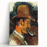 Impressionist Portrait - Man with Pipe by Cézanne Wall Art Print