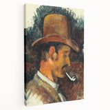 Impressionist Portrait - Man with Pipe by Cézanne Wall Art Print