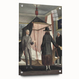 Vintage Modern Wall Art - Intriguing Scene of Figures in a Bedroom