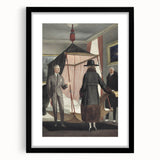 Vintage Modern Wall Art - Intriguing Scene of Figures in a Bedroom
