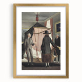Vintage Modern Wall Art - Intriguing Scene of Figures in a Bedroom