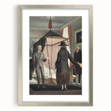 Vintage Modern Wall Art - Intriguing Scene of Figures in a Bedroom