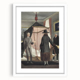 Vintage Modern Wall Art - Intriguing Scene of Figures in a Bedroom