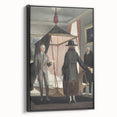 Vintage Modern Wall Art - Intriguing Scene of Figures in a Bedroom