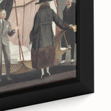 Vintage Modern Wall Art - Intriguing Scene of Figures in a Bedroom