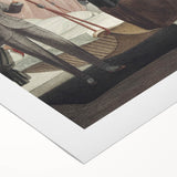 Vintage Modern Wall Art - Intriguing Scene of Figures in a Bedroom