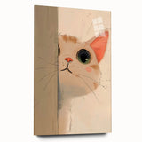 Curious Kitten Girls Room Wall Art - Playful Nursery Cat Print