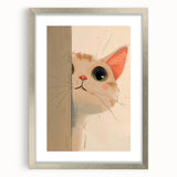 Curious Kitten Girls Room Wall Art - Playful Nursery Cat Print