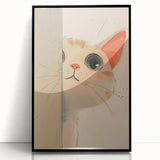 Curious Kitten Girls Room Wall Art - Playful Nursery Cat Print