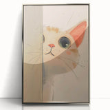 Curious Kitten Girls Room Wall Art - Playful Nursery Cat Print