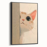 Curious Kitten Girls Room Wall Art - Playful Nursery Cat Print