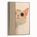 Curious Kitten Girls Room Wall Art - Playful Nursery Cat Print