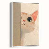 Curious Kitten Girls Room Wall Art - Playful Nursery Cat Print
