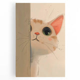 Curious Kitten Girls Room Wall Art - Playful Nursery Cat Print