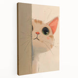 Curious Kitten Girls Room Wall Art - Playful Nursery Cat Print