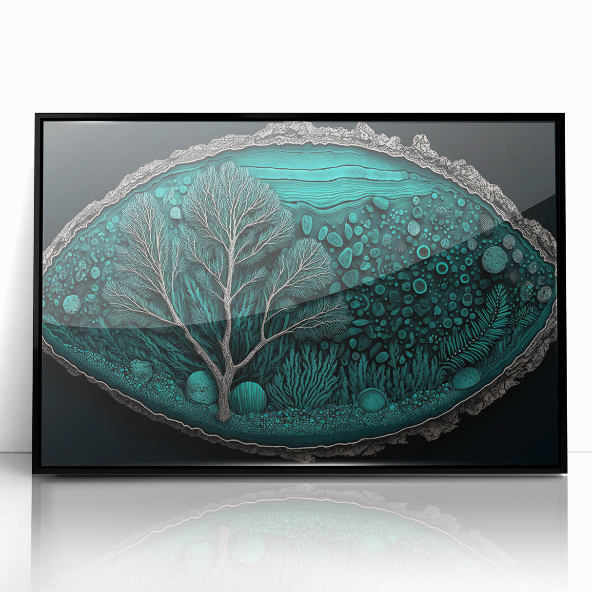 Nature-Inspired Abstract Living Room Wall Art – Large Canvas Print