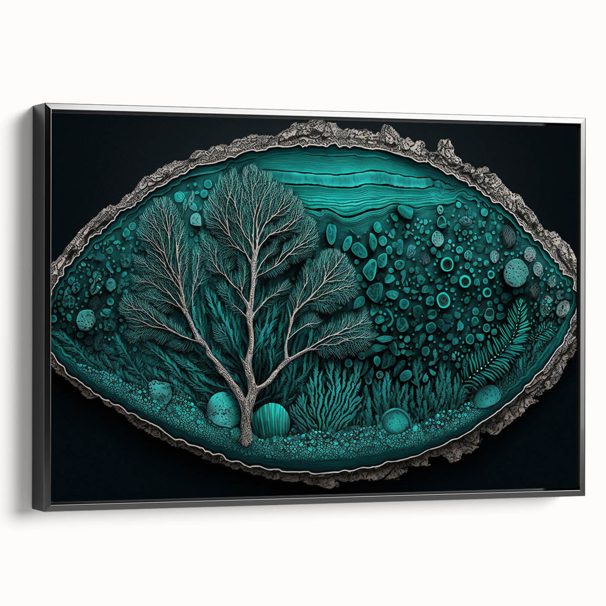 Nature-Inspired Abstract Living Room Wall Art – Large Canvas Print