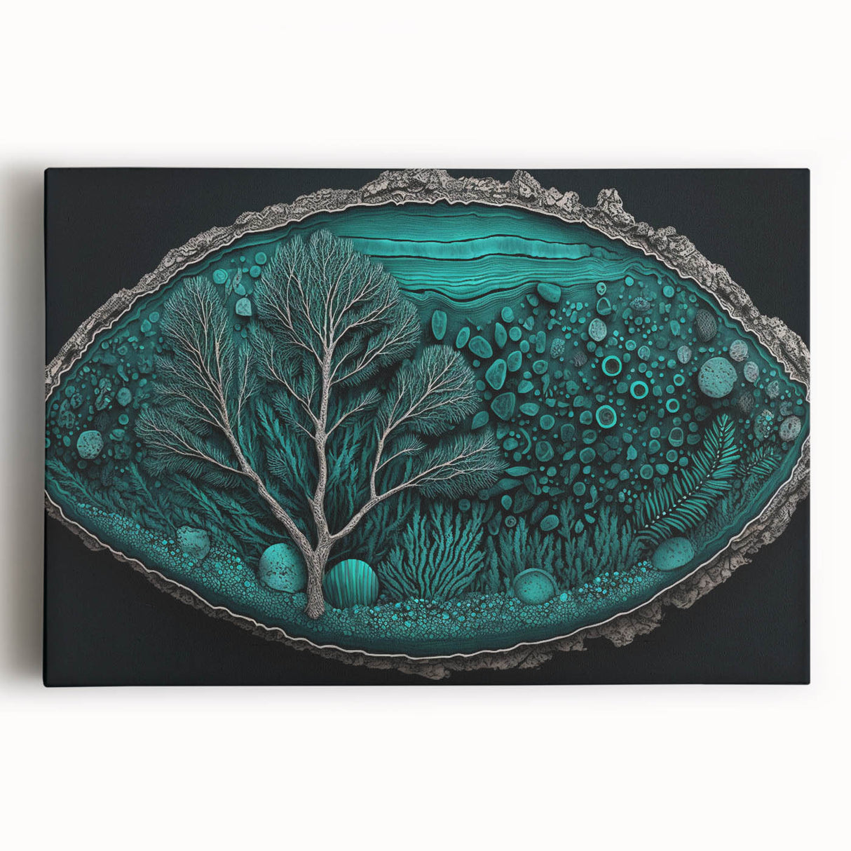 Nature-Inspired Abstract Living Room Wall Art – Large Canvas Print