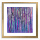 Abstract floral frame with a gold mat, presenting colorful botanical illustrations; ideal for home decor or artistic display. Perfect for enhancing any living space.