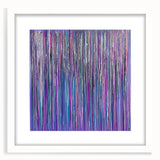 Abstract floral frame artwork featuring a white mat, showcasing vibrant colors and intricate designs, ideal for enhancing modern home decor aesthetics.